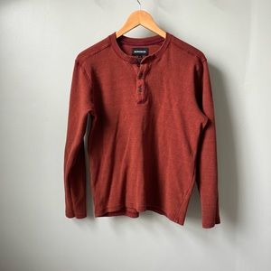 Bonobos Button Waffle Knit Henley Long Sleeve Tee